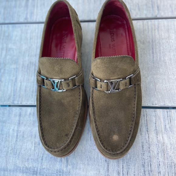 Authentic Louis Vuitton suede Loafers size US 9 - Picture 4 of 11